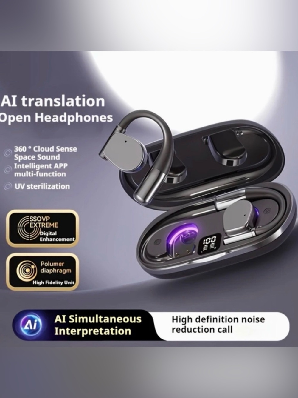 X542 WORLD TALK 156 Languages 3 in 1 Translation Earbuds Professional Edition